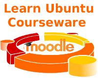 Moodle courseware on learn ubuntu logo